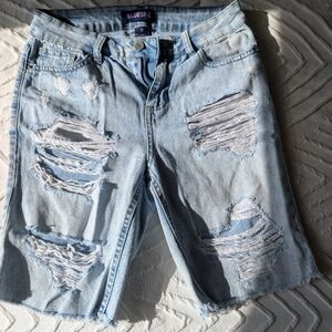 Blue Spice Light Blue Denim Shorts